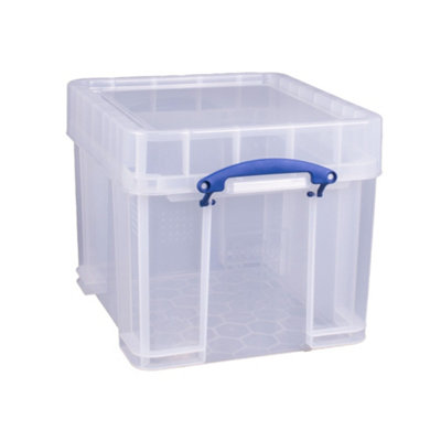 Really Useful 35L XL Storage Box - Clear Plastic - Stackable - Home Organization - Image 4
