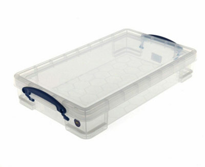 B&Q - 6 Litre  Box 465 X 270 X 85mm Clear Plastic Storage Box - Image 4