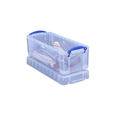 B&Q -  Plastic Storage Box With Lid & Handles6.5 Litre Clear