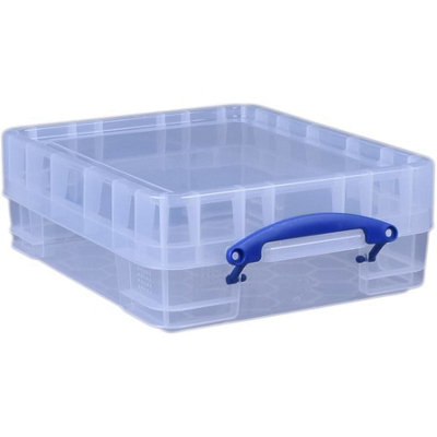 Really Useful 11 Xl Litre Clear ,plastic Storage Box With Lid & Handles from B&Q