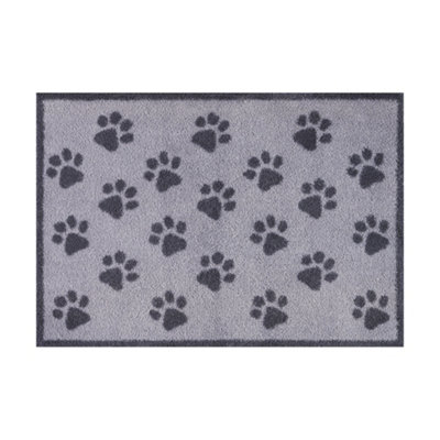 Kleen-Tex Turtle Mat Design Paws Grey 60X85 from B&Q