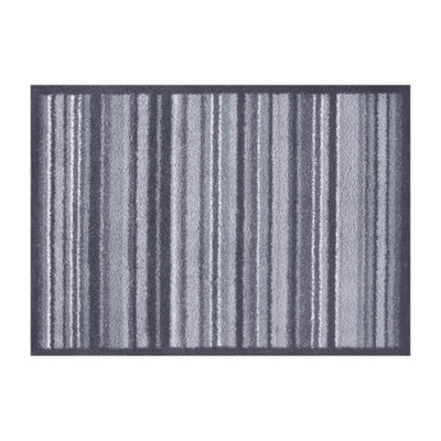 Kleen-Tex Turtle Mat Design Slate Stripe 60X85 from B&Q