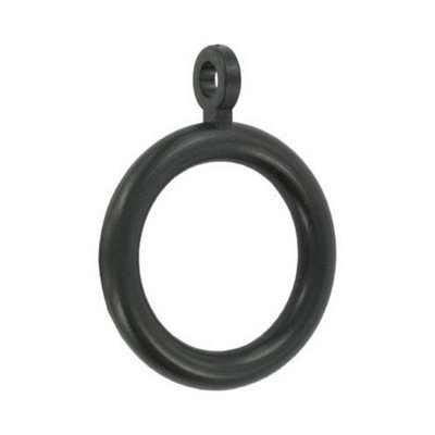 Fastpak Curtain Pole Rings 45mm BlackVp6906 from B&Q