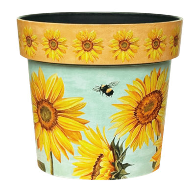 Creekwood 15Cm Indoor Outdoor Zest Pot Watercolor Sunflower