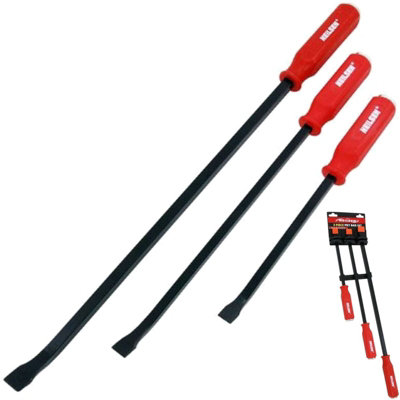 Neilsen 3Pc Pry Crow Lever Bar Set Wrecking Puller Tool 300 425 600Mm Bars