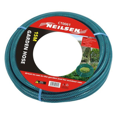 Neilsen Reinforced Pvc Rubber Garden Water Kink Resistant Hose Pipe 15M 3 Layer from B&Q