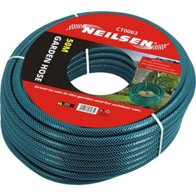 Neilsen Reinforced Pvc Rubber Garden Water Kink Resistant Hose Pipe 50M 3 Layer from B&Q