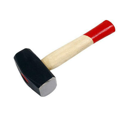  - Lump Hammer 2Kg 4Lb Wooden Handle Sledge Stone Club New Heavy Duty 0511