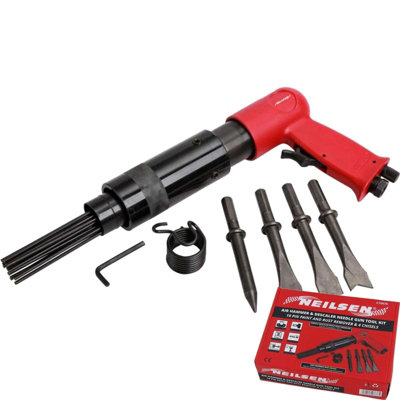 Neilsen Air Hammer Chisel Descaler Needle Gun With 4 Chisels Tool For Compressor from B&Q