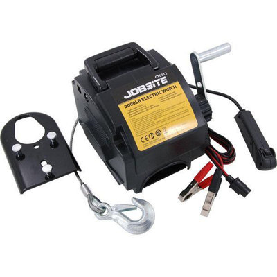 12V Winch 6000Lbs Boat Trailer Winch Car Caravan Electric Atv Quad Puller from B&Q