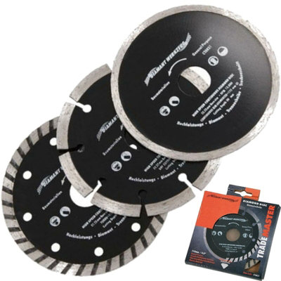 Neilsen 3Pc Dry Diamond Cutting Blade Disc Brick Grinder 115mm 4.5" Set from B&Q