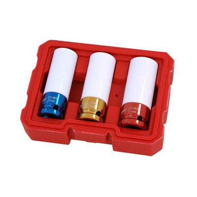 Neilsen Socket Set - 3 Piece 1/2 Inch Drive - Thin Wall / Deep (Neilsen Ct0920)