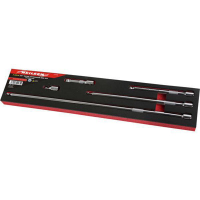 5Pc 3/8" Drive Wobble Extra Long Extension Bar Socket Set Tray  38-450mm 1235 from B&Q