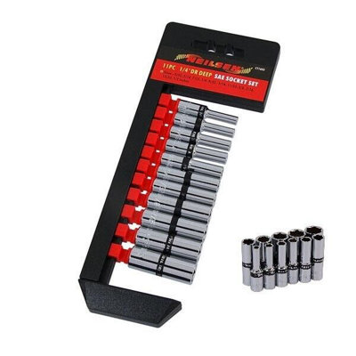  - 11Pc Deep Socket Set 1/4" Drive Sae Neilsen Tools 5/32" To 1/2" A/f Ct1602