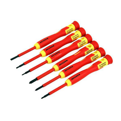 Screwdriver Set6 Piece Precision Vde Flat And Pozi (Neilsen Ct1773) from B&Q