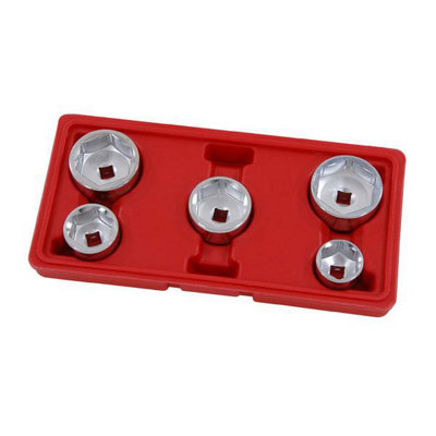 B&Q - Oil Filter Socket Set Cap Wrench Kit 5 Pc 2438 mm ( Ct1780)