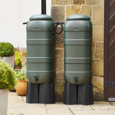 Mini Rainsaver 100 Litre Green Water Butt Double Kit from B&Q