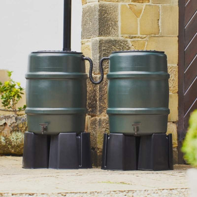 Harcostar 114 Litre Green Water Butt Double Kit from B&Q