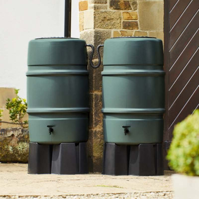 Harcostar 227 Litre Green Water Butt Double Kit from B&Q