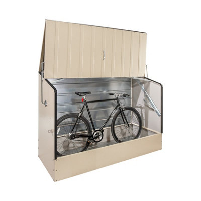 Trimetals Bike Storage Shed (Fits Up To 3 Adult Bikes) Cream from B&Q