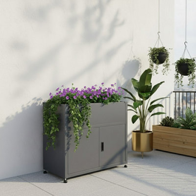 TrimetalsRaised Planter With Storage from B&Q