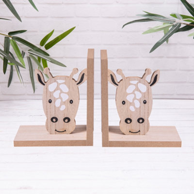 Annibells Giraffe Wooden Safari Jungle Children's Animal Bookends  (17716) from B&Q