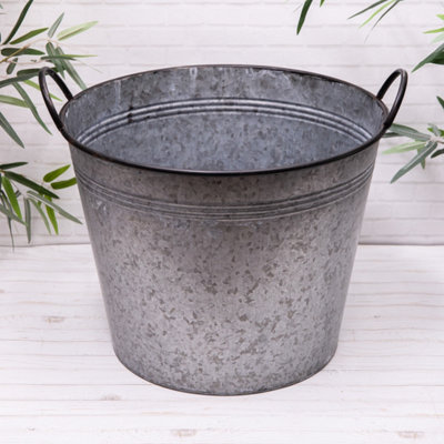 Annibells Round Galvanised Metal Bucket Planters (7181)Xx Large from B&Q