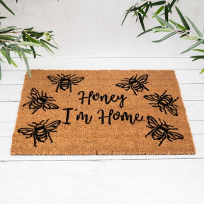 Coir Bee Doormats (7593)Honey I'm Home from B&Q