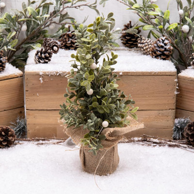Annibells Artificial Mistletoe Christmas Tree In Hessian Pot from B&Q