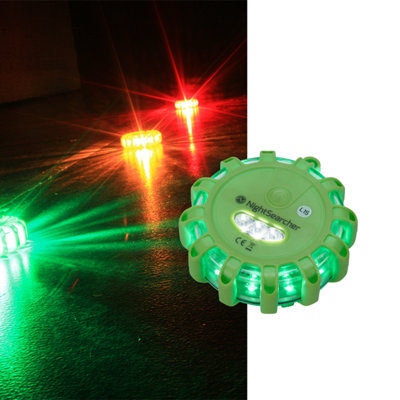 Nightsearcher Pulsar Aaa SingleBattery Powered Hazard Warning LightIn Green from B&Q