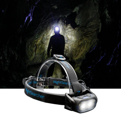 Nightsearcher Ht800Rx  800 Lumens  Rechargable Head Torch With Automatic Proximity Beam Adjustment from B&Q