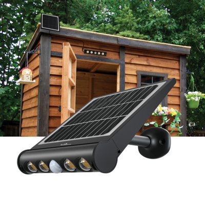 Nightsearcher Nexsun Corsican 950 Lumen Solar Security Floodlight With Detachable Light Bar And Pir Motion Detection from B&Q
