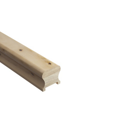 Cheshire Mouldings Natural Pine Cottage Loaf 41mm Handrail(L)3.6M (H)56mm from B&Q