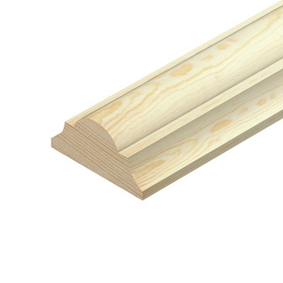 Cheshire Mouldings Decorative Unfinished Natural Pine Dado Rail (L)2400mm (W)41mm (T)20mm from B&Q