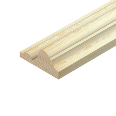 Cheshire Mouldings Decorative Unfinished Natural Pine Dado Rail (L)2400mm (W)45mm (T)20mm from B&Q