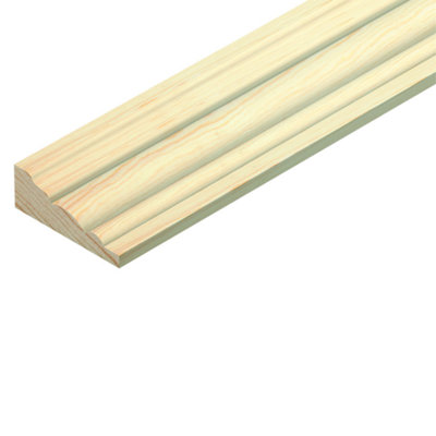 Cheshire Mouldings 34X12 Pine Decorative Panel Moulding Dado Rail 1M X 6 Total 6 Metres Tm796 from B&Q