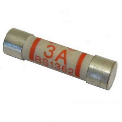 B&Q -  3 Amp Cartridge Fuses Bs1362Pack Of 4