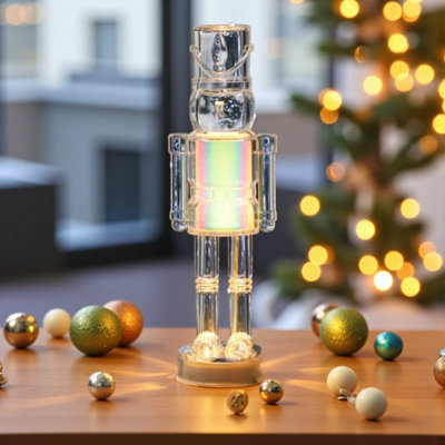 Garden Greatness Dark/Light Frosted Standing Led Iridescent Nutcracker - Image 4