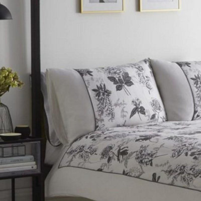 Karen Millen Illustrated Floral Pillowcases Pillowcase Pair from B&Q