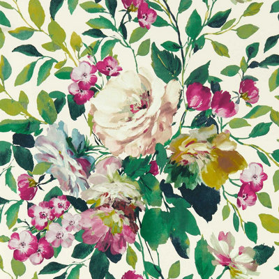 Clarke & Clarke  W0139/03 Bloom Fuchsia Wp from B&Q