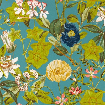 Clarke & Clarke  W0143/01 Passiflora Chambray Wp from B&Q