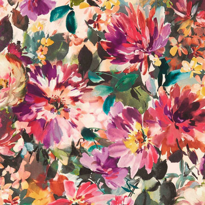 Clarke & Clarke  W0145/02 Tahiti Fuchsia Wp from B&Q