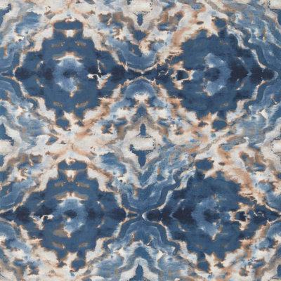 Clarke & Clarke  W0147/02 Aqueous Midnight/spice Wp from B&Q