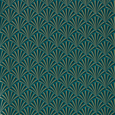 Clarke & Clarke  W0164/04 Chrysler Teal Wp from B&Q
