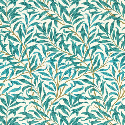 Clarke & Clarke William Morris Willow Boughs Wallpaper Teal W0172/05 from B&Q
