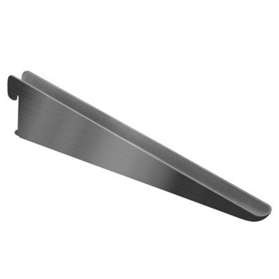 RB UK Rbuk Twin Slot Brackets 370mm Chrome AntibacterialPack Of 10 from B&Q