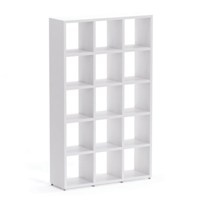 RB UK Boon 15 Cube Shelving Unit Eco-Friendly Bookcase Freestanding Heavy Duty WhiteMade In Austria (H)1830mm (W)1100mm (D)330mm