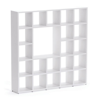 RB UK Boon 21 Cube Shelving Unit Eco-Friendly Bookcase Freestanding Heavy Duty OakMade In Austria (H)1830mm (W)1810mm (D)330mm