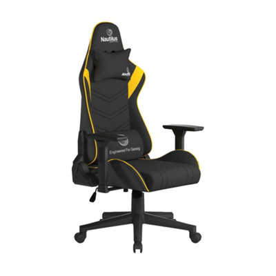 RB UK Nautilus Designs Ltd Black Pu Leather Recliner Computer Gaming Office Chair With 4D Adjustable Arms from B&Q