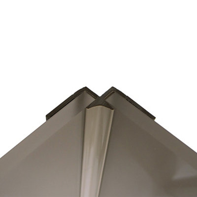 Splashwall Composite Panel Internal Corner Joint (L)2440mm (T)4mmHessian from B&Q
